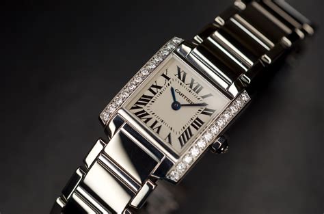 cartier tank francaise with diamonds